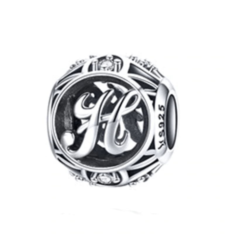 Classic Alphabet Charms bracelet by Unique Leather Bracelets