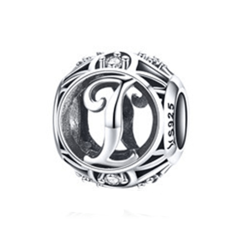 Classic Alphabet Charms bracelet by Unique Leather Bracelets