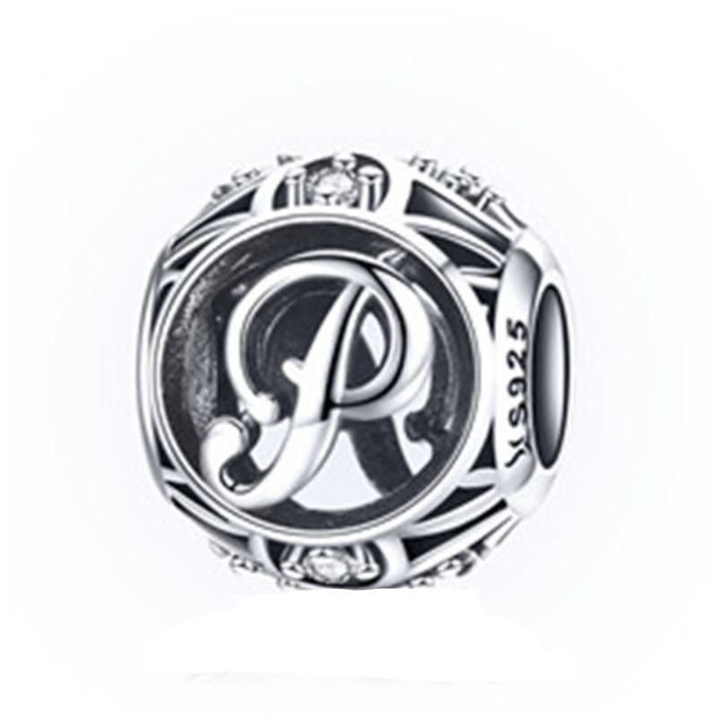 Classic Alphabet Charms bracelet by Unique Leather Bracelets