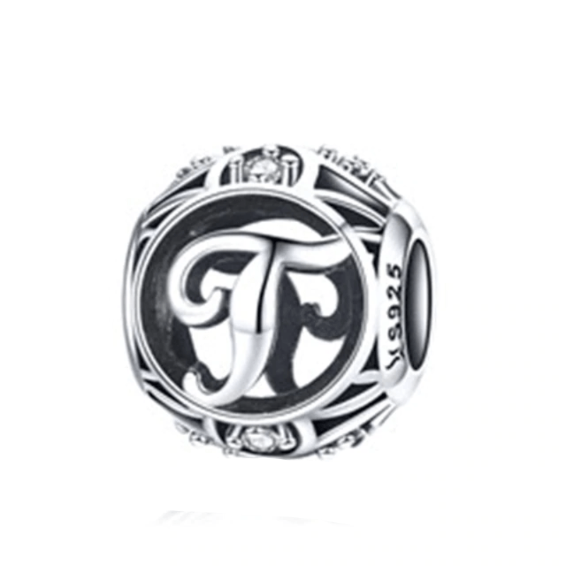 Classic Alphabet Charms bracelet by Unique Leather Bracelets