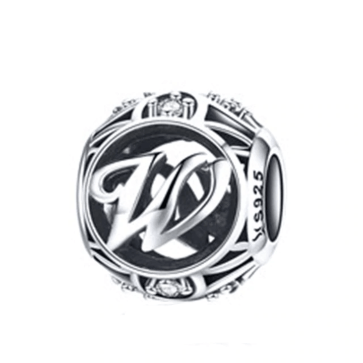 Classic Alphabet Charms bracelet by Unique Leather Bracelets