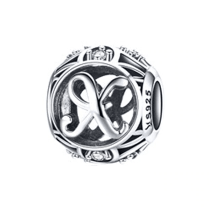 Classic Alphabet Charms bracelet by Unique Leather Bracelets