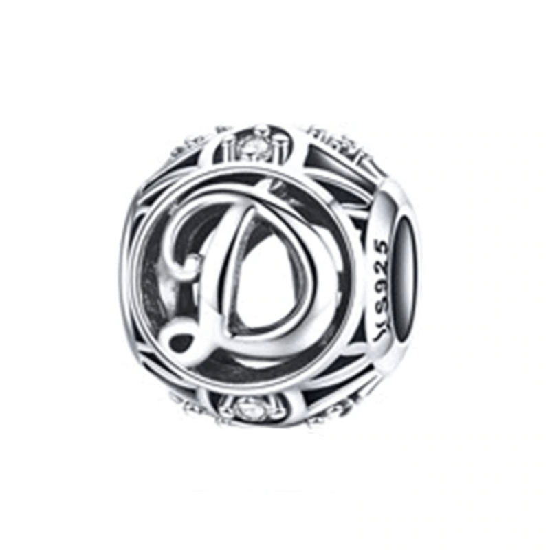 Classic Alphabet Charms bracelet by Unique Leather Bracelets