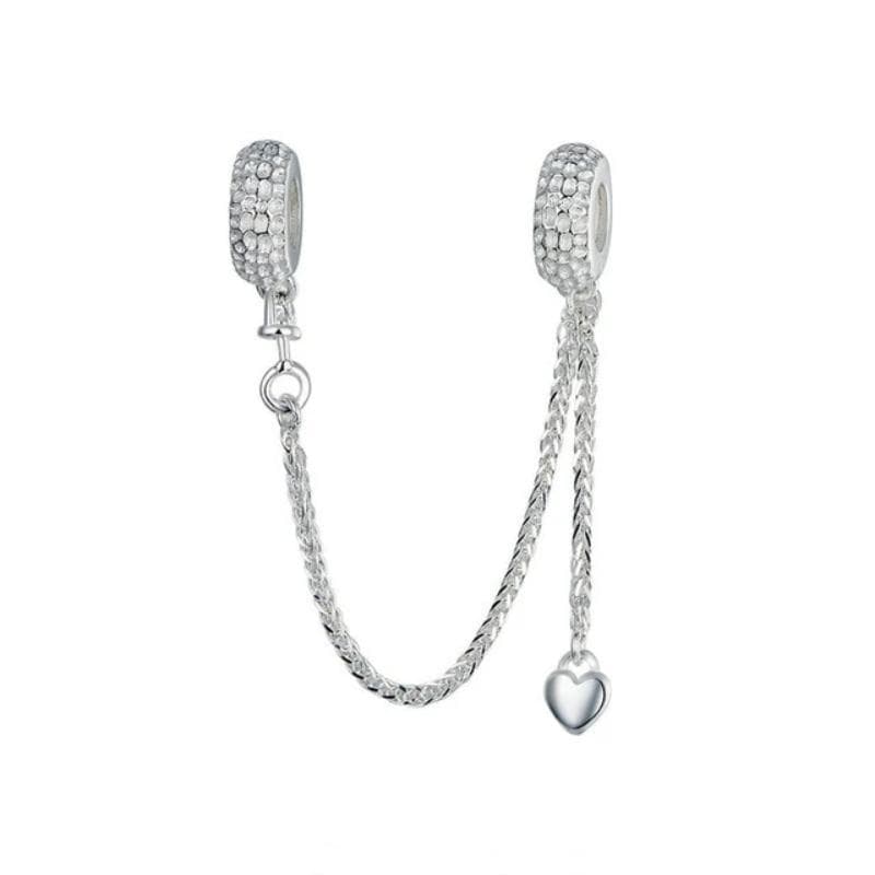 Classic Heart Of Love Charm Stopper Charms Unique Leather Bracelets Silver  
