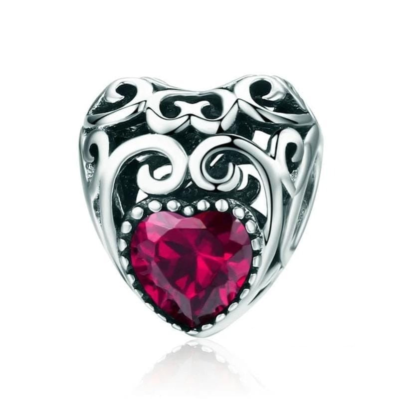 Colorful Sparkling Birthstone Charms bracelet by Unique Leather Bracelets