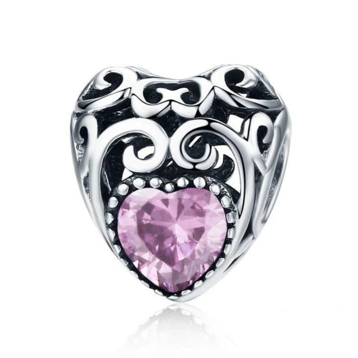 Colorful Sparkling Birthstone Charms bracelet by Unique Leather Bracelets