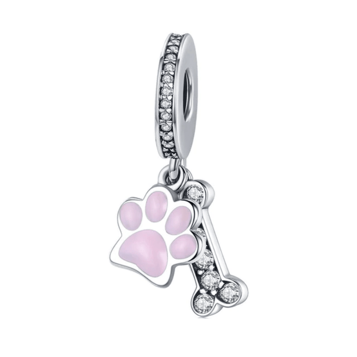 Dog Paw Charms bracelet by Unique Leather Bracelets