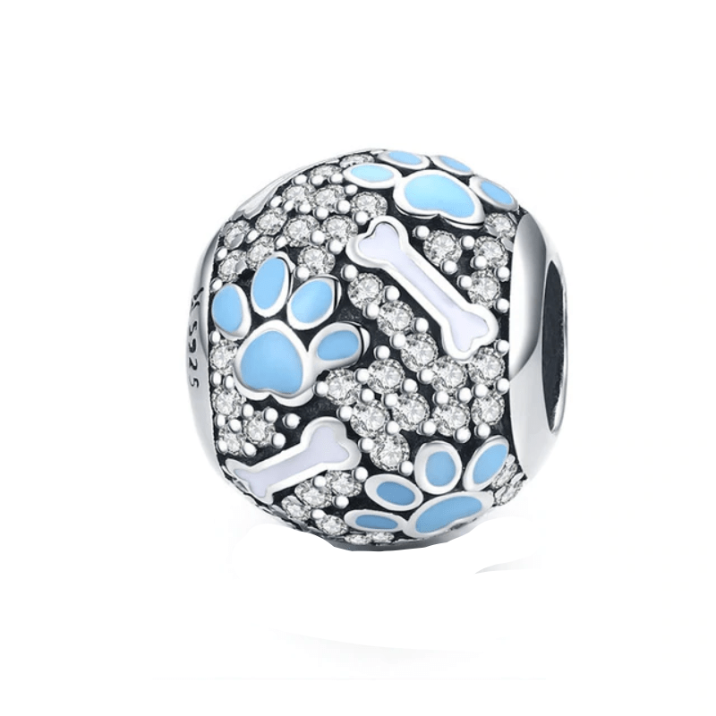 Dog Paw Charms bracelet by Unique Leather Bracelets