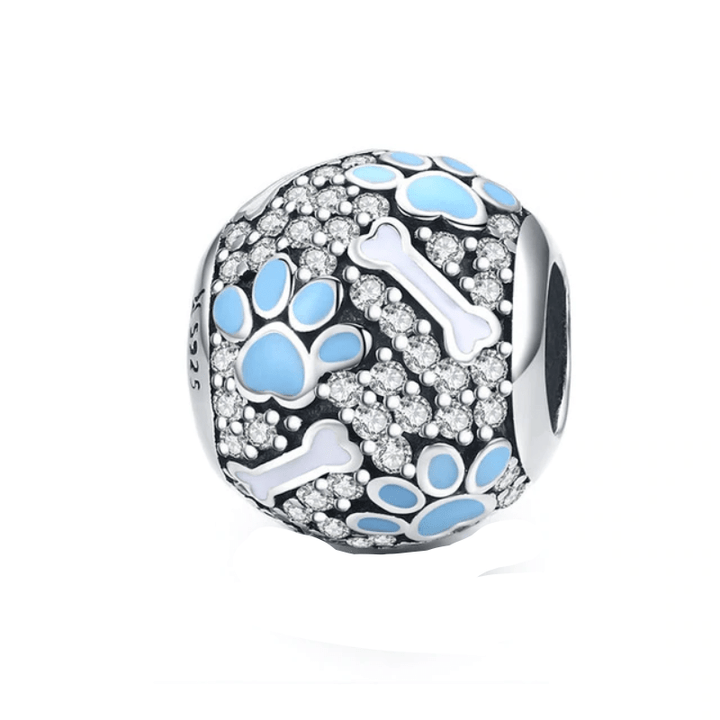 Dog Paw Charms bracelet by Unique Leather Bracelets