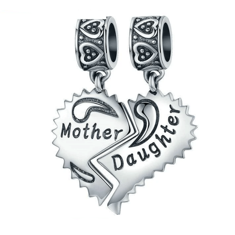 Mother Daughter Love Forever Charms Charms Unique Leather Bracelets Silver  