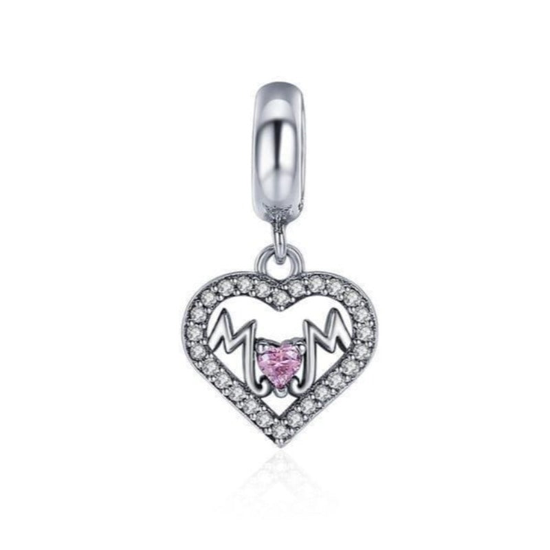 Mother Forever Charm Charms Unique Leather Bracelets Pink  