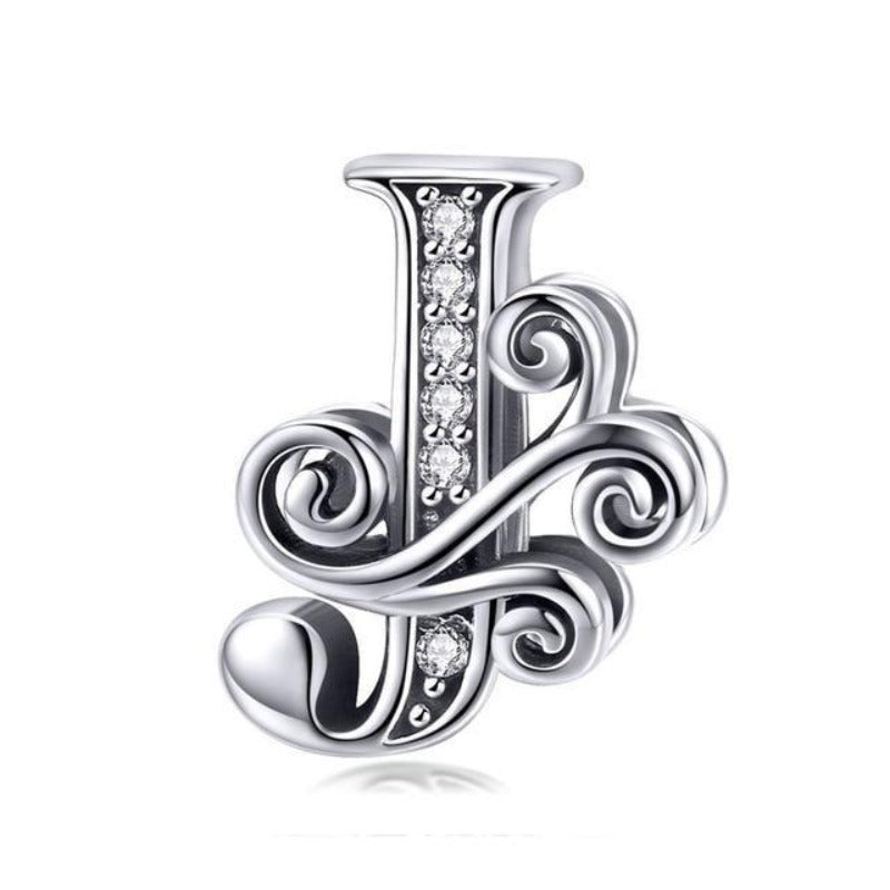 Alphabet Charms Charms & Pendants Unique Leather Bracelets J Silver 