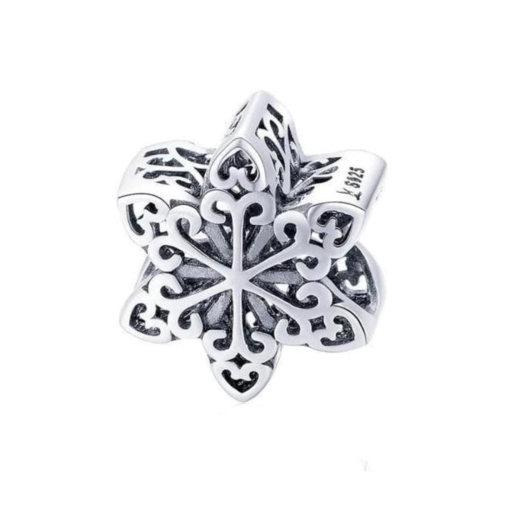 Winter Snowflake Charm Charms Unique Leather Bracelets Silver  