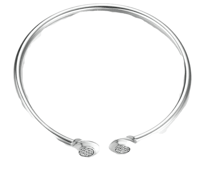 Classic Stone Silver Cuff Bracelet bracelet by Unique Leather Bracelets