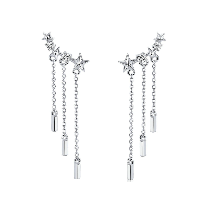 Star Dangle Earrings bracelet by Unique Leather Bracelets