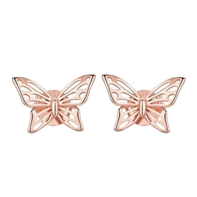Earring Classic Butterfly Stud Earrings Rose Gold