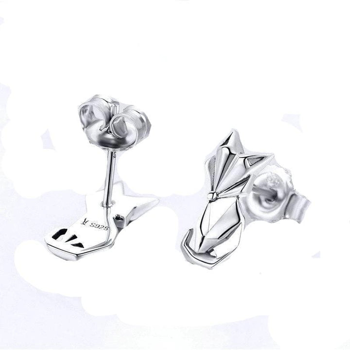 Classic Fox Head Stud Earrings Stud Unique Leather Bracelets   