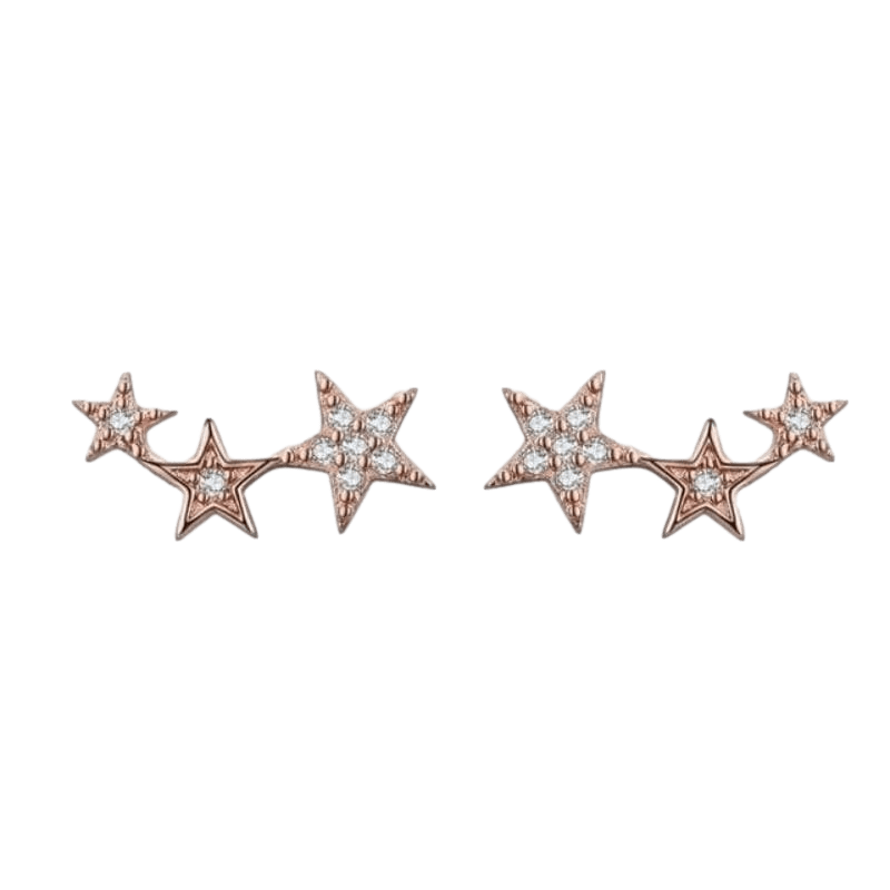 Classic Shooting Star Stud Earrings Ear Climber Unique Leather Bracelets Rose Gold  