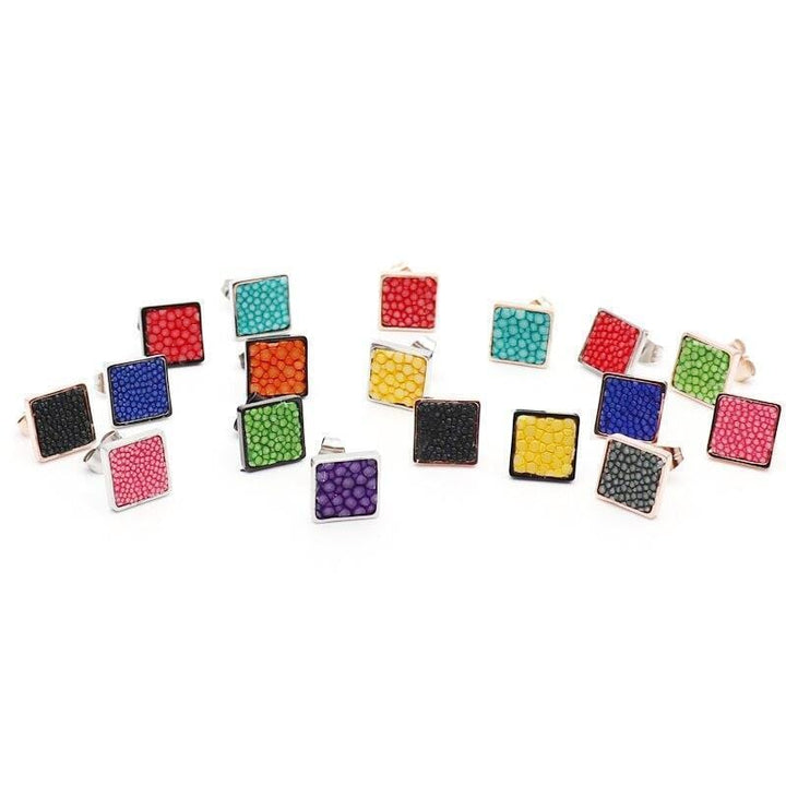 Artisian Styled Luxury Leather Earrings Stud Unique Leather Bracelets   
