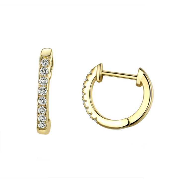Cubic Zirconia Hoop Earrings Hoop Unique Leather Bracelets Gold  