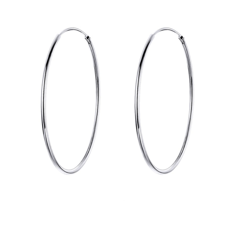 Large Hoop Earrings Hoop Unique Leather Bracelets 50MM  