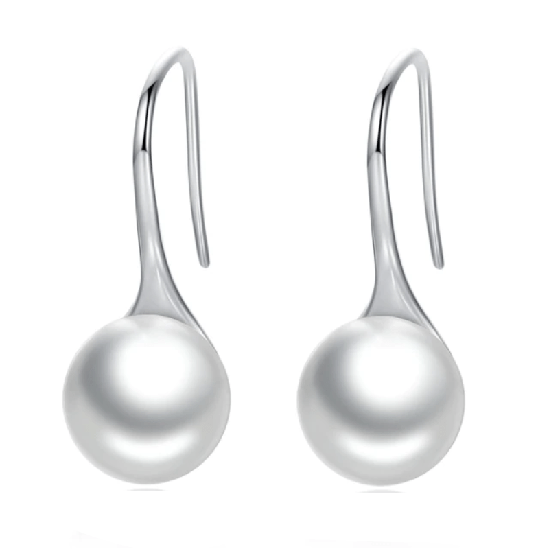 Earrings Womens Stunning Pearl Drop Earrings White