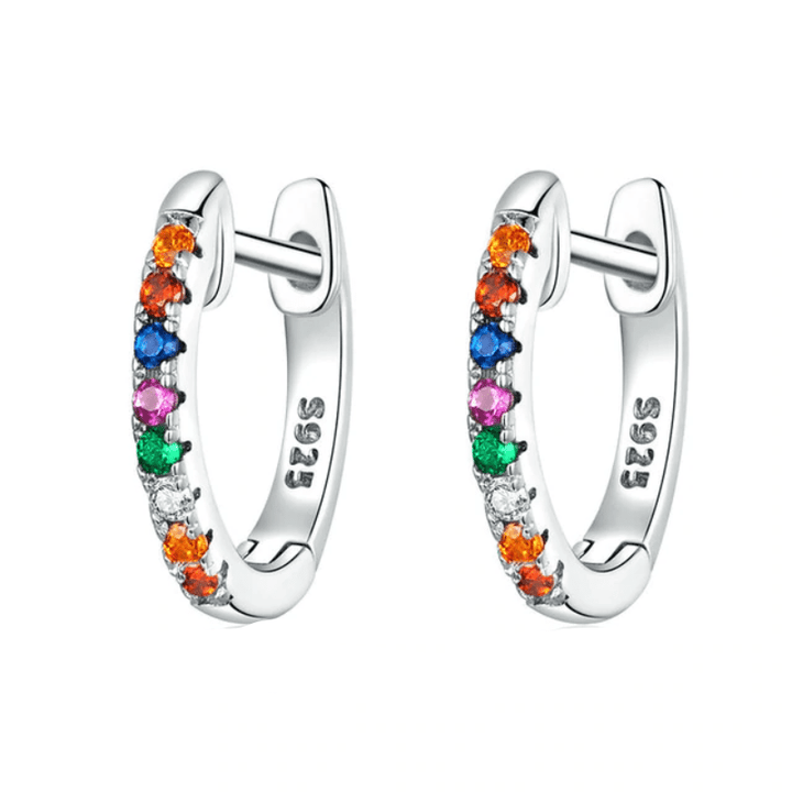 Cubic Zirconia Hoop Earrings bracelet by Unique Leather Bracelets