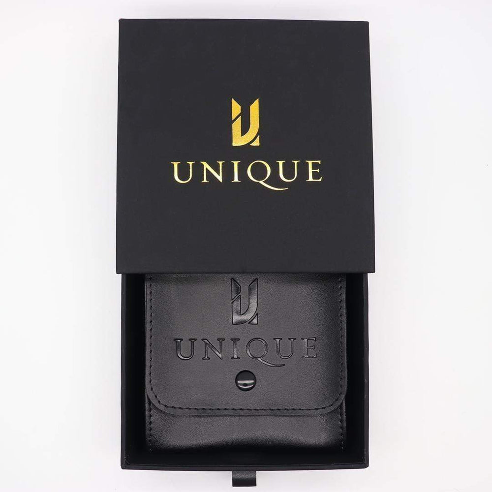 Leather Bracelets Bravoure Black Exotic Luxury Leather Unisex Nail Bracelets