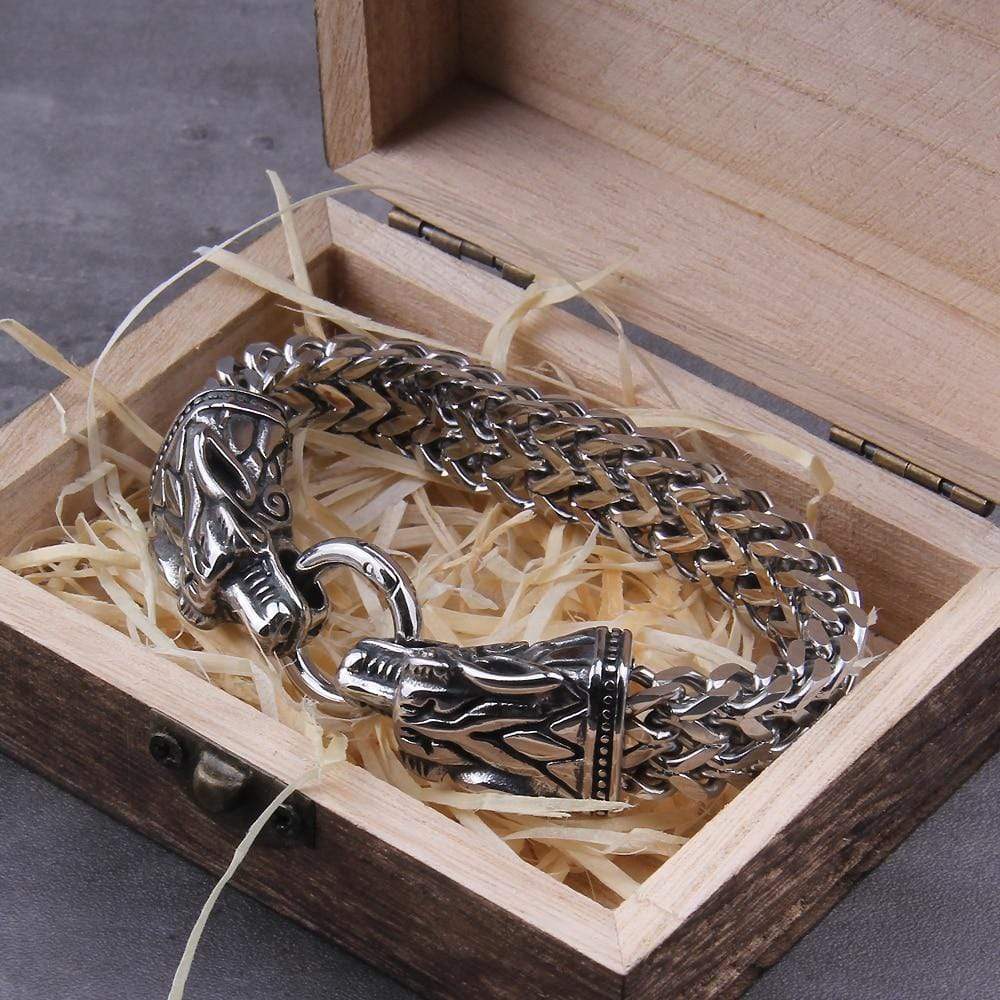 Rock Viking Dragon Charm Bracelet bracelet by Unique Leather Bracelets