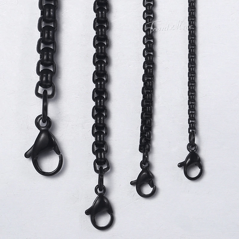 Necklaces Black Stainless Steel Necklaces