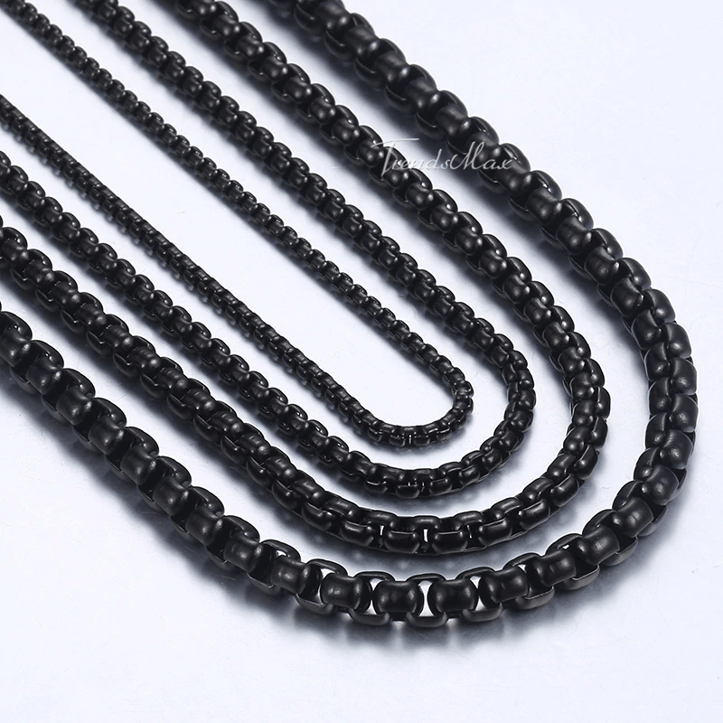 Necklaces Black Stainless Steel Necklaces