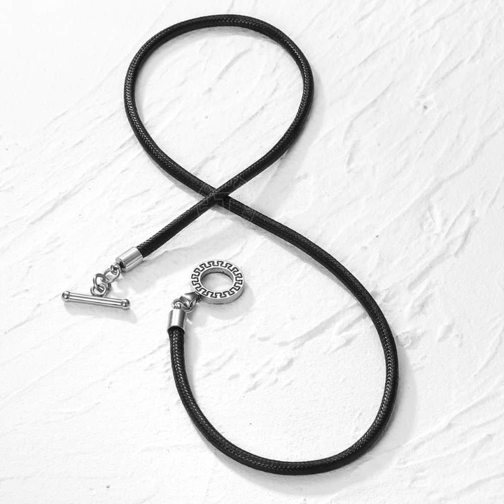 Mens Braided Black Leather Choker Necklace Necklaces Unique Leather Bracelets   