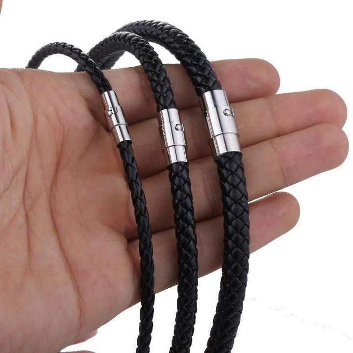Mens Classic Leather Choker Necklace Necklaces Unique Leather Bracelets   
