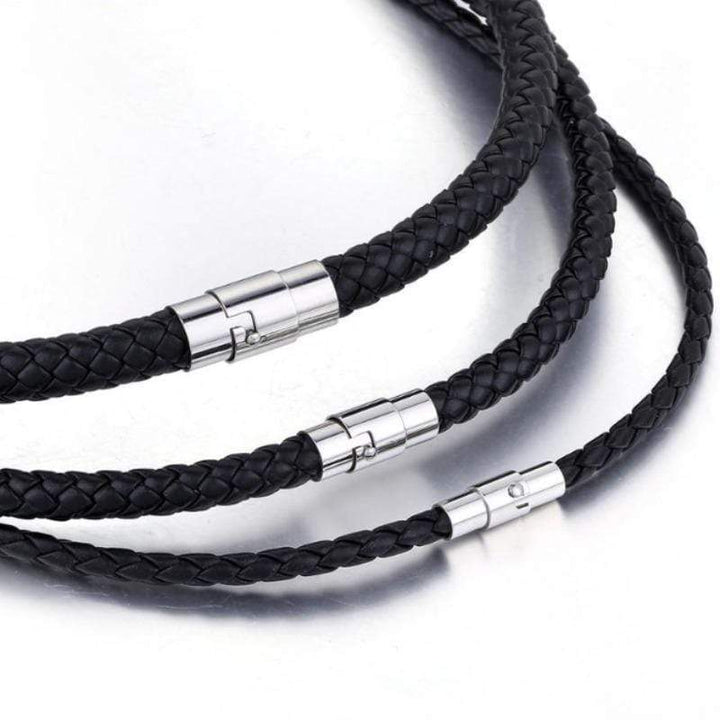 Mens Classic Leather Choker Necklace Necklaces Unique Leather Bracelets   