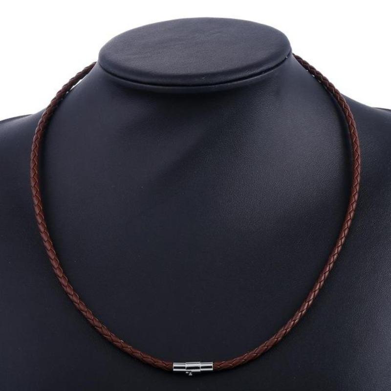 Mens Classic Leather Choker Necklace bracelet by Unique Leather Bracelets