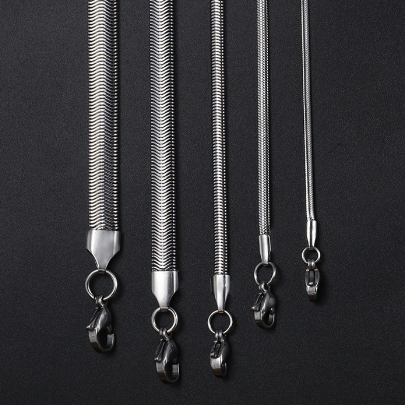 Mens Stainless Steel Herringbone Necklace Necklaces Unique Leather Bracelets   