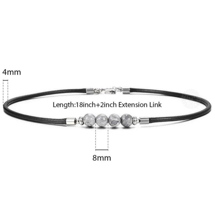 Mens Tigers Eye Leather Cord Choker Necklaces bracelet by Unique Leather Bracelets