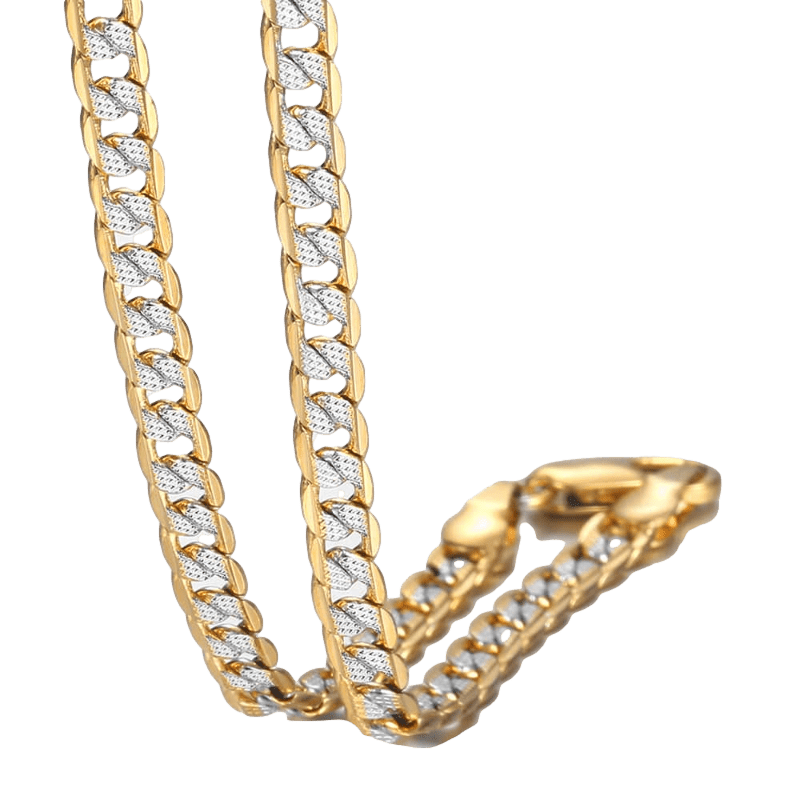 Necklaces Mens Wide Gold Lobster Claw Necklace