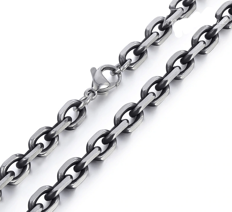 Necklaces Mens Wide Stainless Steel Cuban Link Chain Necklace