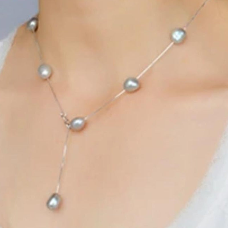 Womens Baroque Pearl Necklace bracelet by Unique Leather Bracelets