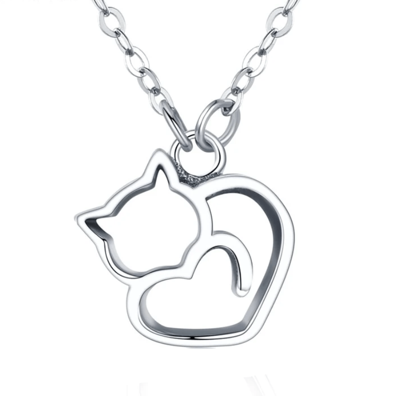 Necklaces Womens Classic Love Your Cat Necklace SCN188 / 38-45 cm