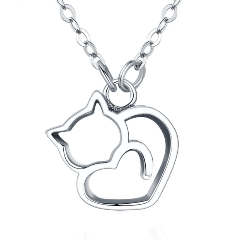 Womens Classic Love Your Cat Necklace Necklaces Unique Leather Bracelets 38-45 cm SCN188 