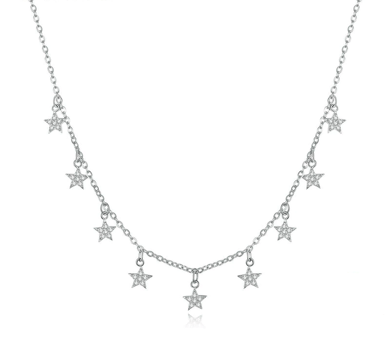 Necklaces Womens Classic Star Choker Necklace Silver