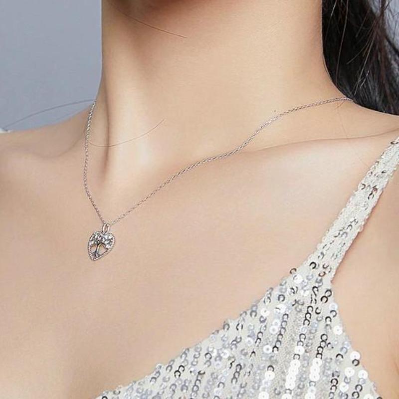 Womens Cubic Zirconia Tree of Life Necklace bracelet by Unique Leather Bracelets