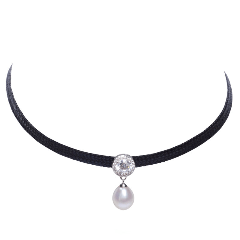 Necklaces Womens Freshwater Pearl Necklace Silver