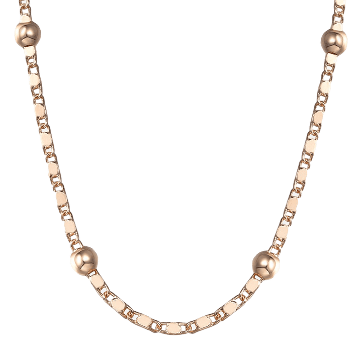 Womens Gold Marina Link Necklace Necklaces Unique Leather Bracelets 20 inch Rose Gold 