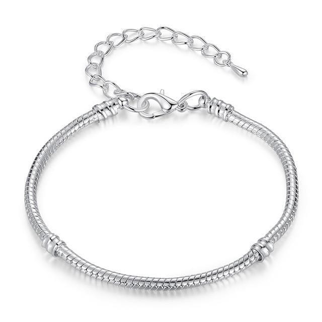 Adjustable Snake Chain Bracelet Link Chain Unique Leather Bracelets Silver Adjustable 