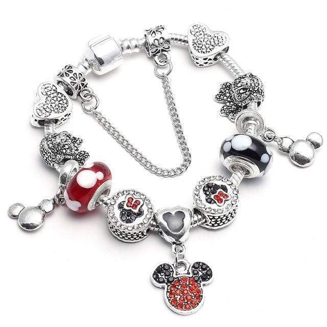 Kids Charm Bracelet Charm Unique Leather Bracelets Silver/A10 16cm 