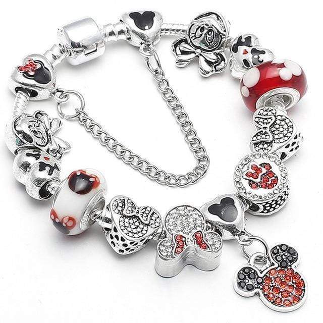 Kids Charm Bracelet Charm Unique Leather Bracelets Silver/A8 16cm 