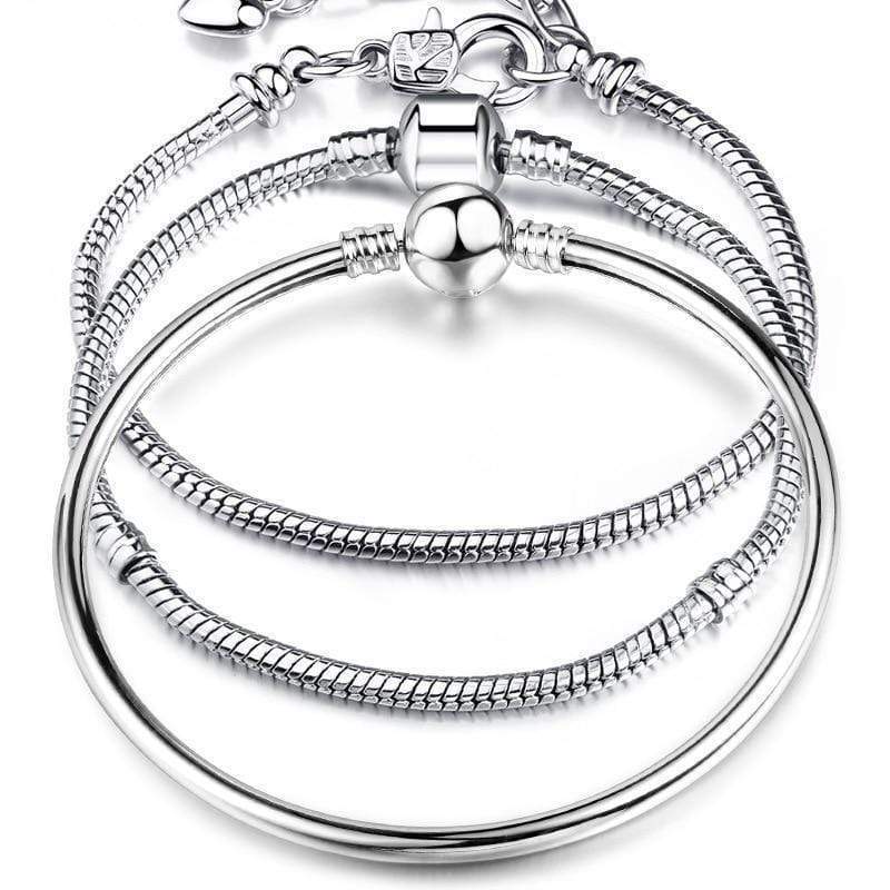 Shimmering Chain Bracelet Charm Unique Leather Bracelets   